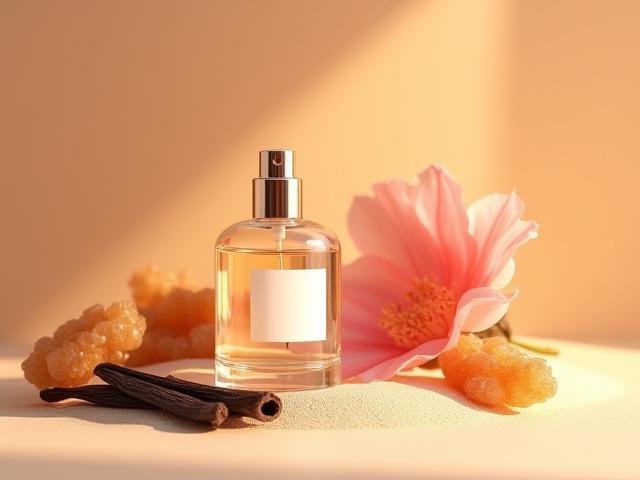 Desert Bloom botanical perfume in an elegant glass spray bottle.