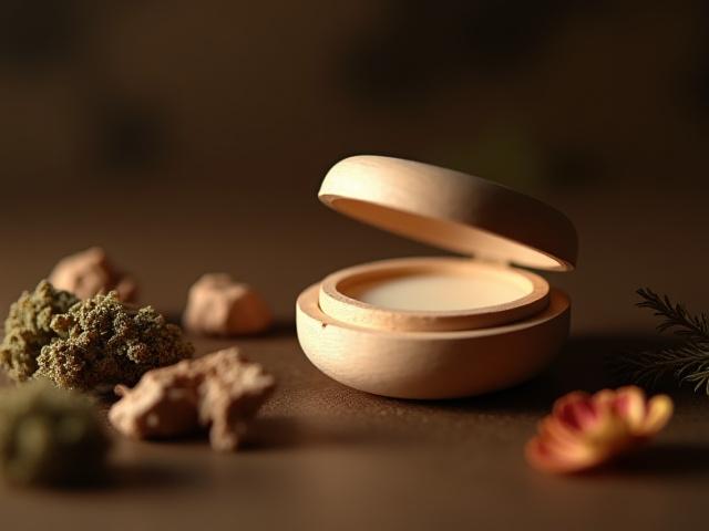 Forest Whisper solid perfume in a natural wooden compact.